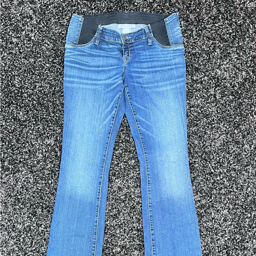 Isabel Maternity by Ingrid & Isabel Wide Leg Jeans in Blue